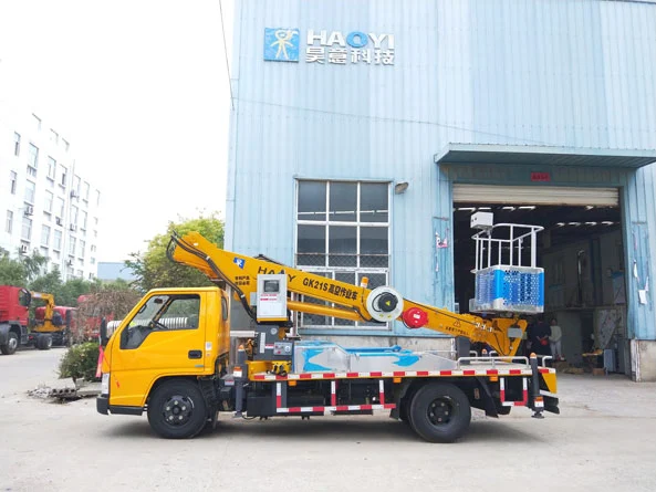 boom truck with man basket