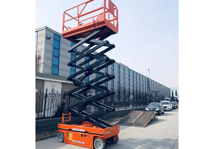 Scissor aerial work platform uses